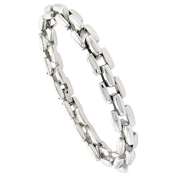 Other - Men Stainless Steel Bar Link ELONGATED OPEN LINK CHAIN Bracelet 8.5"